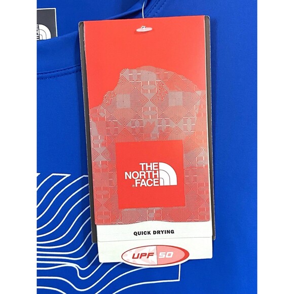 NWT The North Face Short Sleeve T-Shirt UPF 50 Blue Nautical Ocean Men's Size XL - Picture 5 of 9